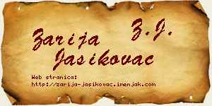 Zarija Jasikovac vizit kartica